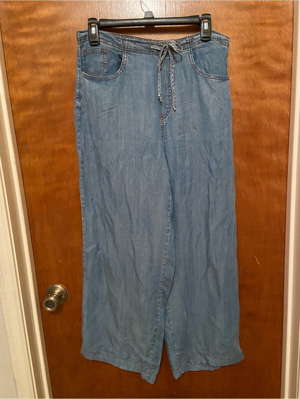 Wide Leg Light Denim Wide Leg Pant